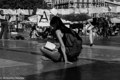 15 M 2011, Plaza Catalunya. Barcelona. Ambient
