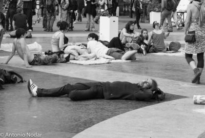 15 M 2011, Plaza Catalunya. Barcelona. Ambient
