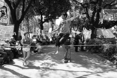 15 M 2011, Plaza Catalunya. Barcelona. Ambient