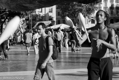 15 M 2011, Plaza Catalunya. Barcelona. Ambient