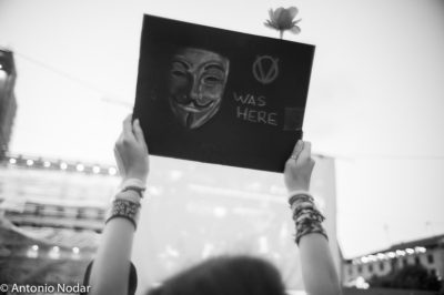 15 M 2011, Plaza Catalunya. Barcelona. Ambient