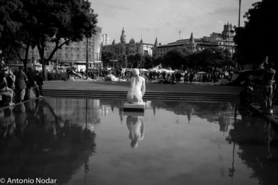 15 M 2011, Plaza Catalunya. Barcelona. Ambient