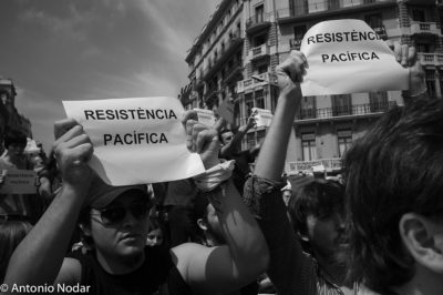 15 M 2011, Plaza Catalunya. Barcelona. Ambient