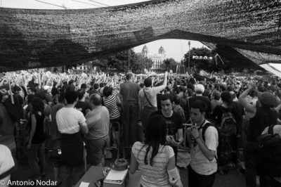 15 M 2011, Plaza Catalunya. Barcelona. Ambient