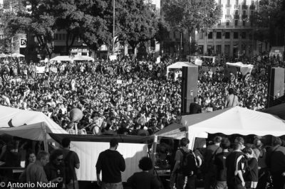 15 M 2011, Plaza Catalunya. Barcelona. Ambient