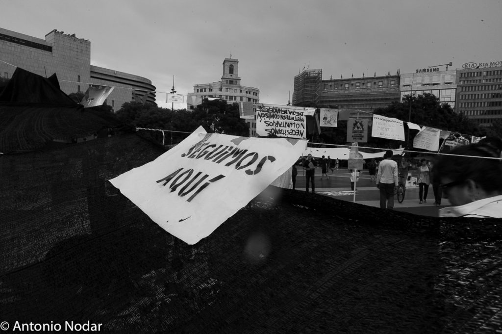15 M 2011, Plaza Catalunya. Barcelona. Ambient