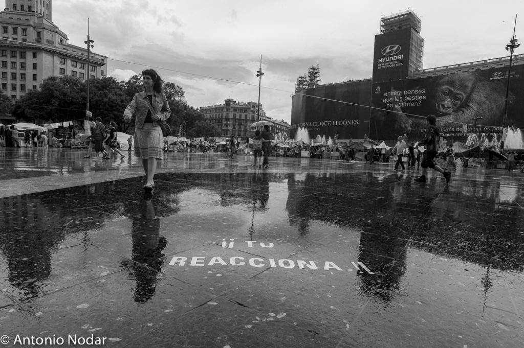 15 M 2011, Plaza Catalunya. Barcelona. Ambient